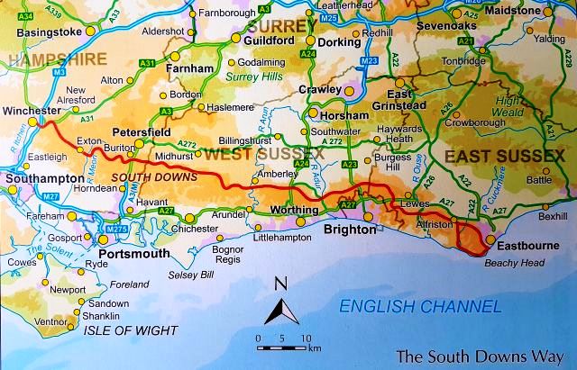 Karte South Downs Way