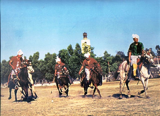 Polospieler, Pferde, Indien
