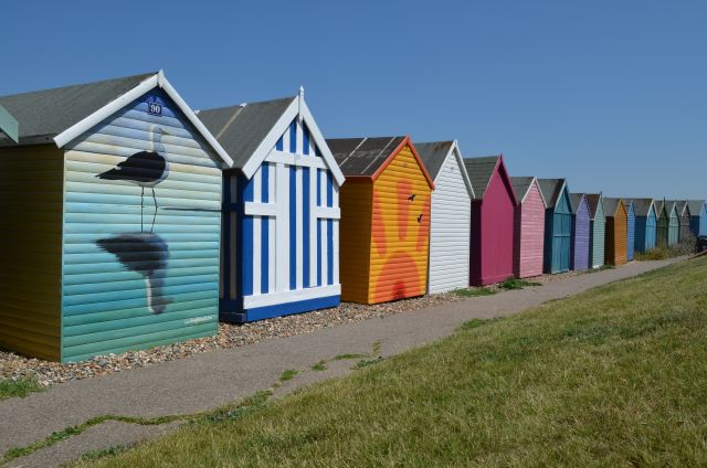 Strandhütten in Kent England
