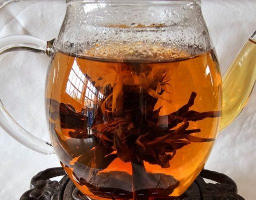 Teekanne aus Glas Teeblüte