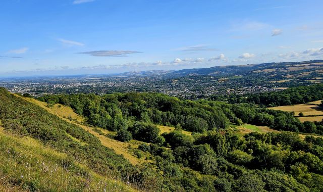 Höhenzug beim Cotswold way Leckhampton Hill